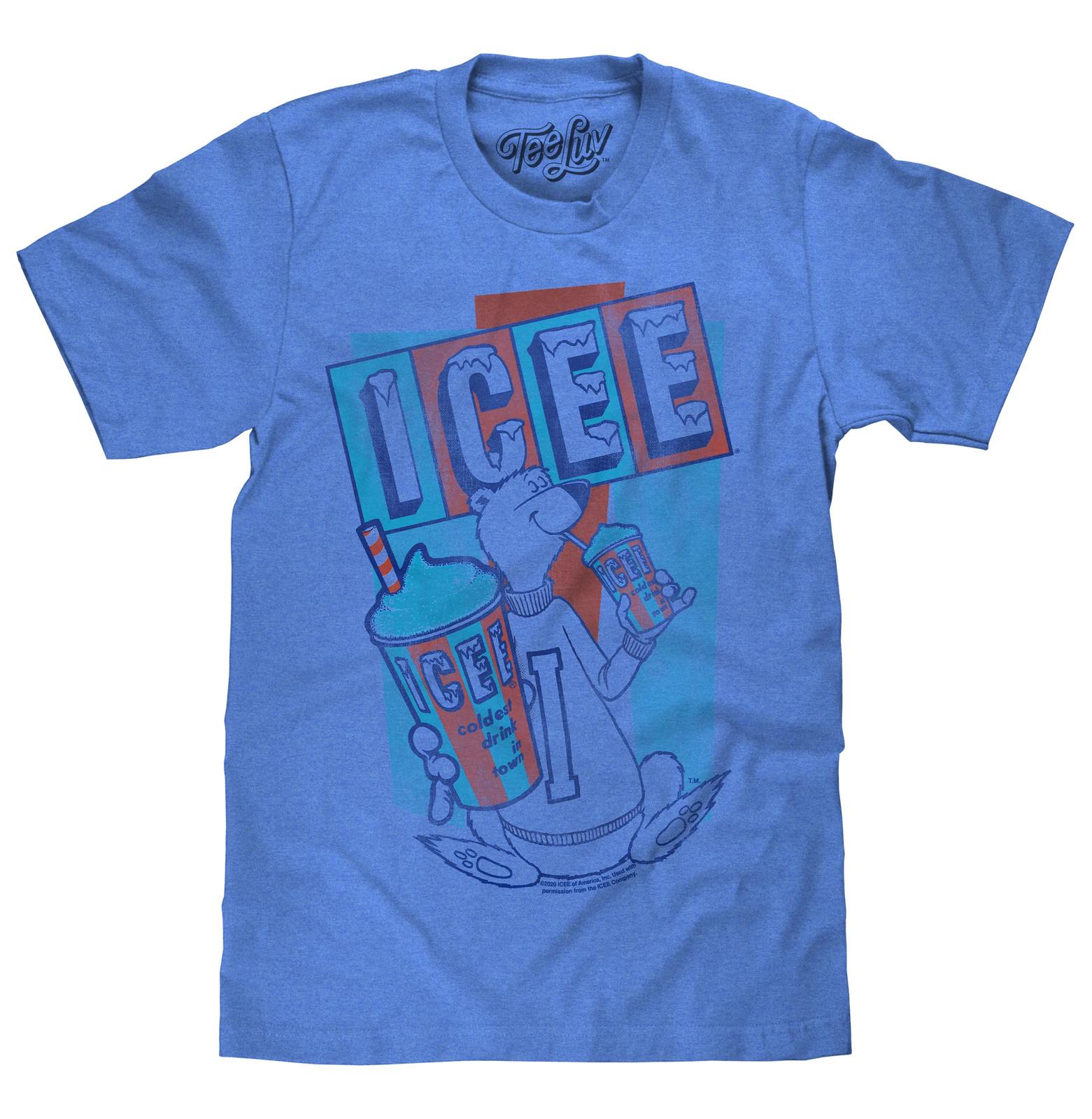 ICEE Polar Bear Logo Mens T Shirt Blue S