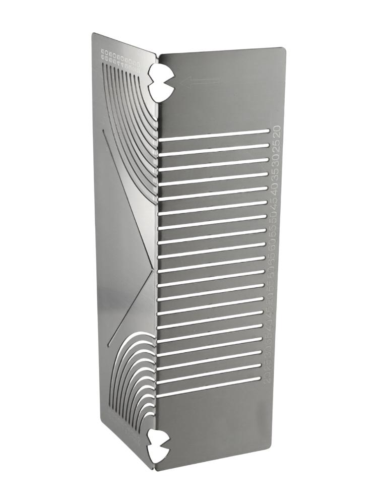 Precision Metal Ruler for Square Tubes with Unique Two Way Drawing Features