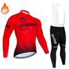 Winter Cycling Jersey Set 2025 Men's Long Sleeve Mountain Bike Cycling Clothing Fleece Warm MTB Bicycle Clothes Wear Suit