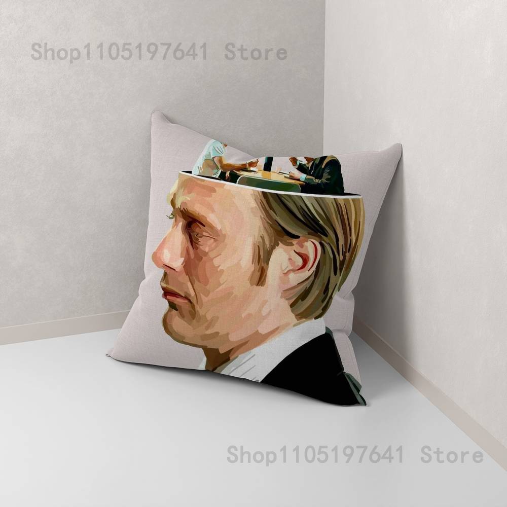 Hannibal Will Graham Pillow Case For Sofa Decor Car Office Room Printing Cushion Cover Decorations And Protector