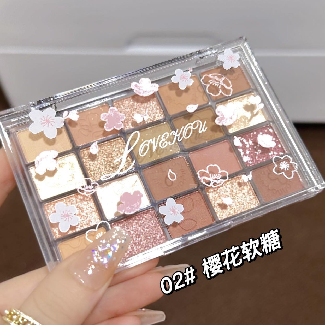 

20 Color Eye Shadow Plate, Party Stage Makeup, Daily Makeup коричневый