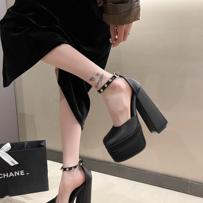 New  Women's Shoes Spring and Autumn Sexy Thick Bottom High Heels Dress Party Wedding Shoes Female Shallow Mouth Shoes