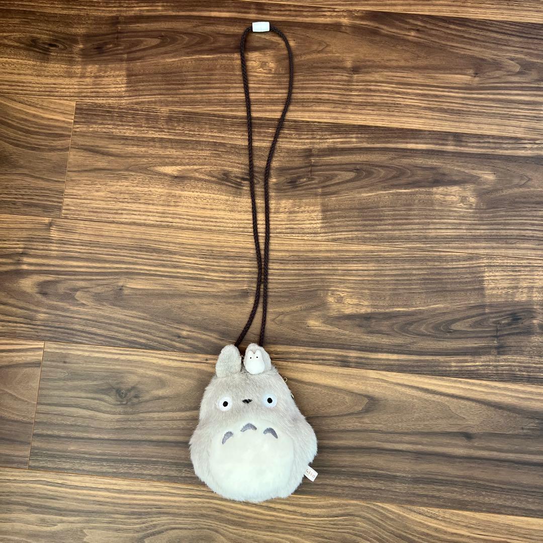 Totoro stuffed toy pouch gray