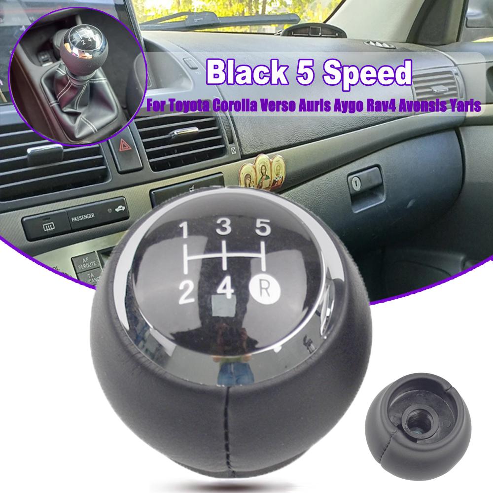 Car Accessories For Toyota Corolla Verso Auris Yaris RAV4 2007-2013 Car 5/6 Speed Lever Gear Stick Shift Knob Head