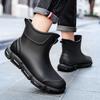 Spring and summer wading short boots khaki white men's rain shoes non-slip lightweight waterproof black classic rubber shoes waterproof boots men