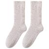 Winter and Autumn Wool Socks - Cute Lace-patterned Chiffon Mid-calf Socks, Pile Socks, Padded and Thickened Style Stockings