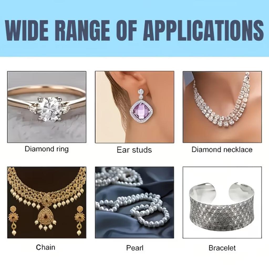 Jewelry Polish Effervescent Tablets for Cleaning and Restoring Shine Suitable for Various Jewelry Materials Easy To Use and Portable Container