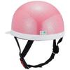 Bike Parts Center Half Helmet, White Brim, Pink Glitter, One Size Fits All (Head Circumference 57cm~59cm) 710904