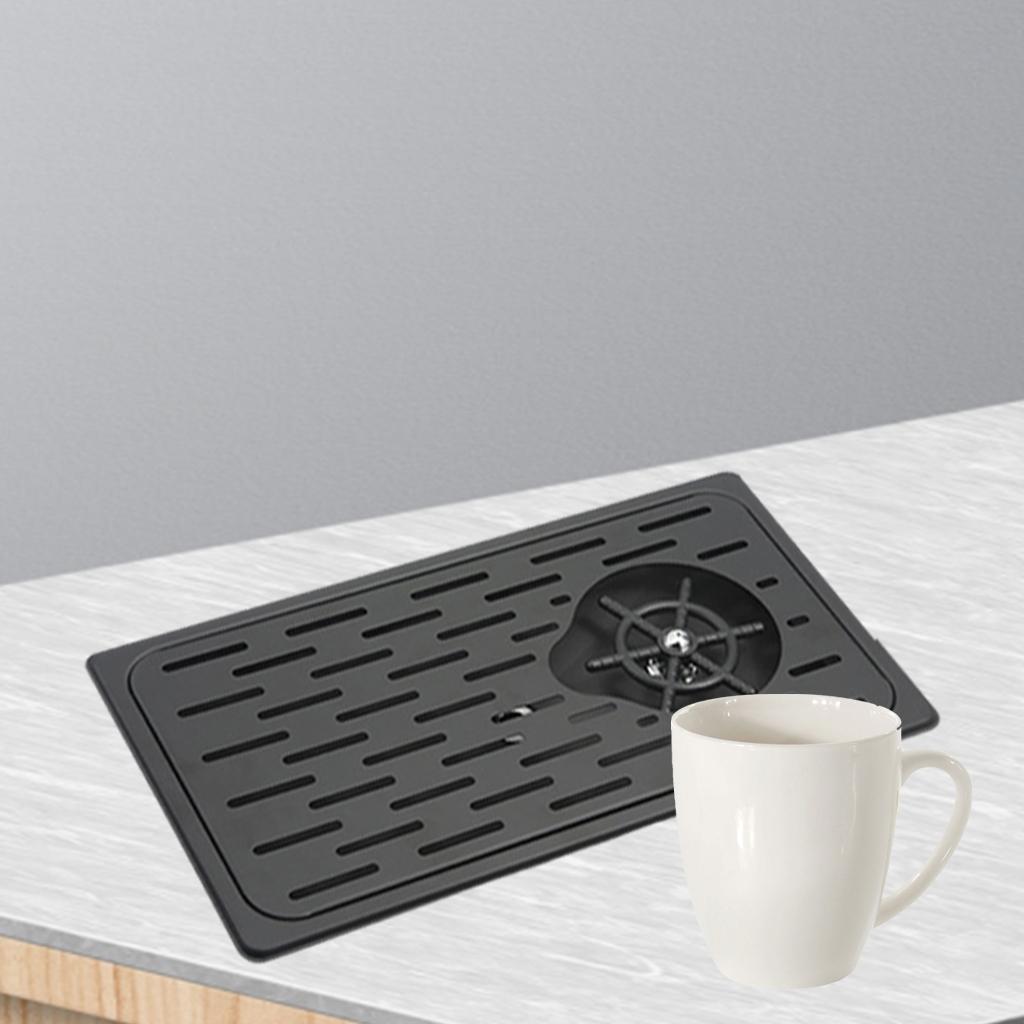 rinser with Drip Tray Sink Accessories for Kitchen - black, 42.5x23x3cm