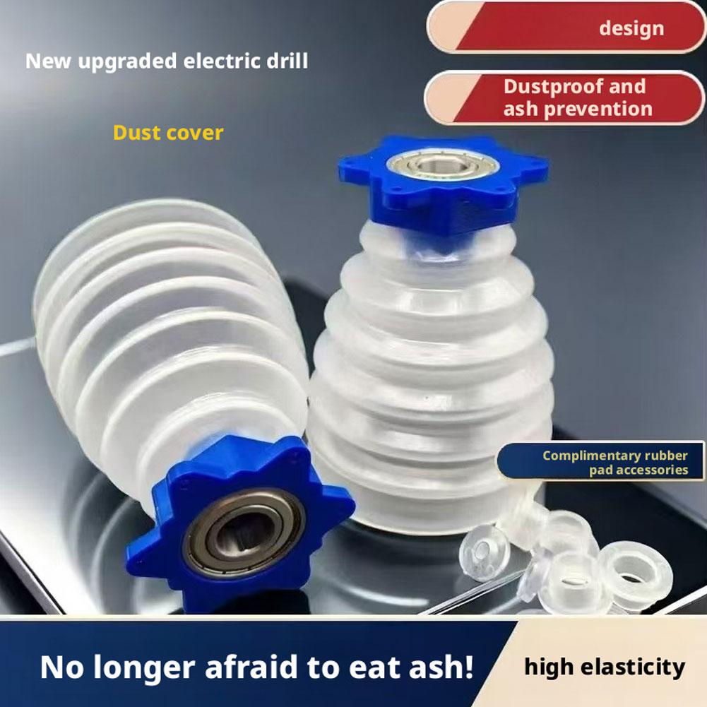Drill Dust Collector Cover Universal Scalable Rubber Dustproof Bowl for Electric Hammer and Power Tool Accessories