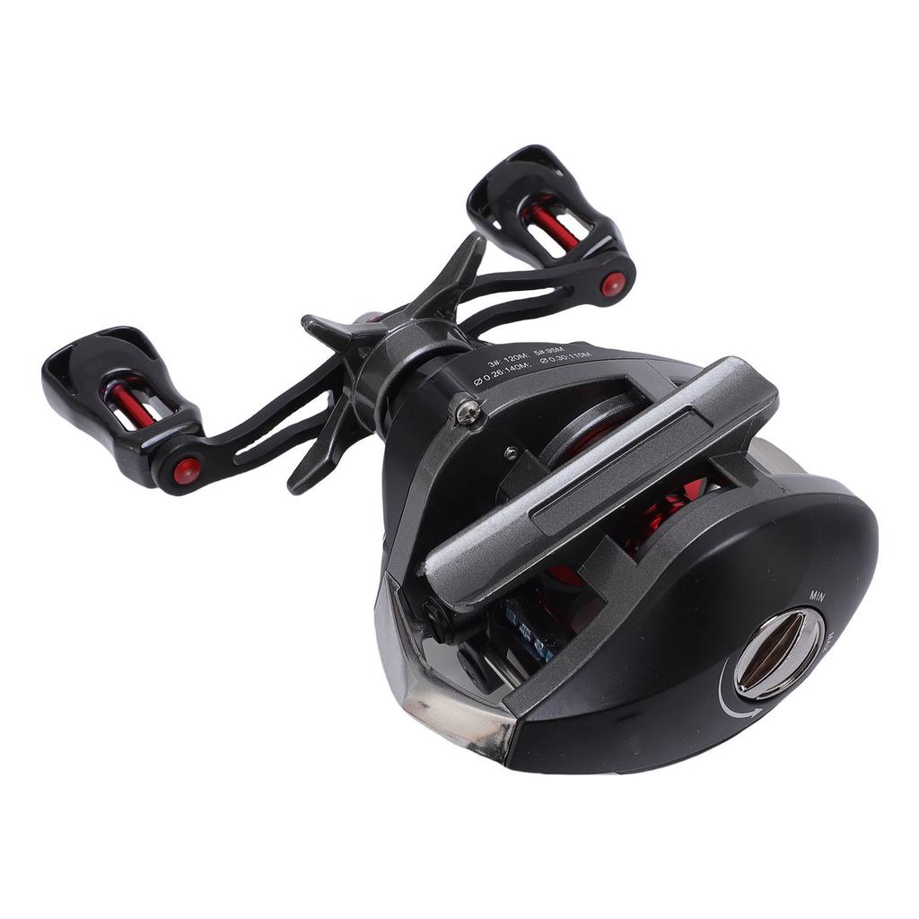 Baitcasting Reel Nylon 17.6lbs Drag Magnetic Dual Brake 6.3:1 Gear Ratio Smooth Baitcaster Fishing Reel for Saltwater