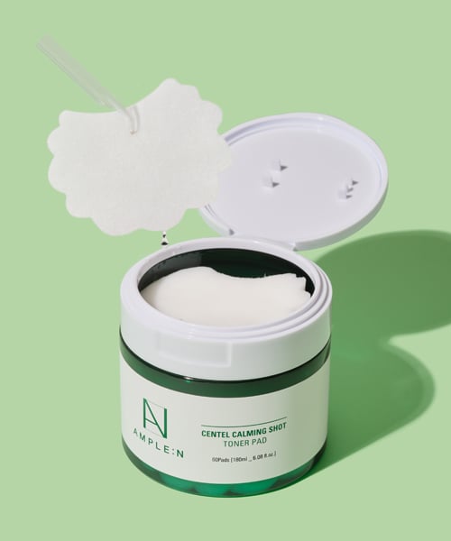 AMPLE:N Centel Calming Shot Soothing Toner Pad (60 Sheets, Tweezer Included)