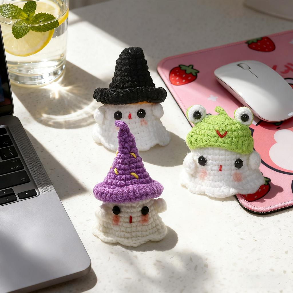 Cute Crochet Doll Accessories For Halloween Car Decorations, Hanging Decorations For Car Rearview Mirrors, For Women, Men, Bags And Family Gifts