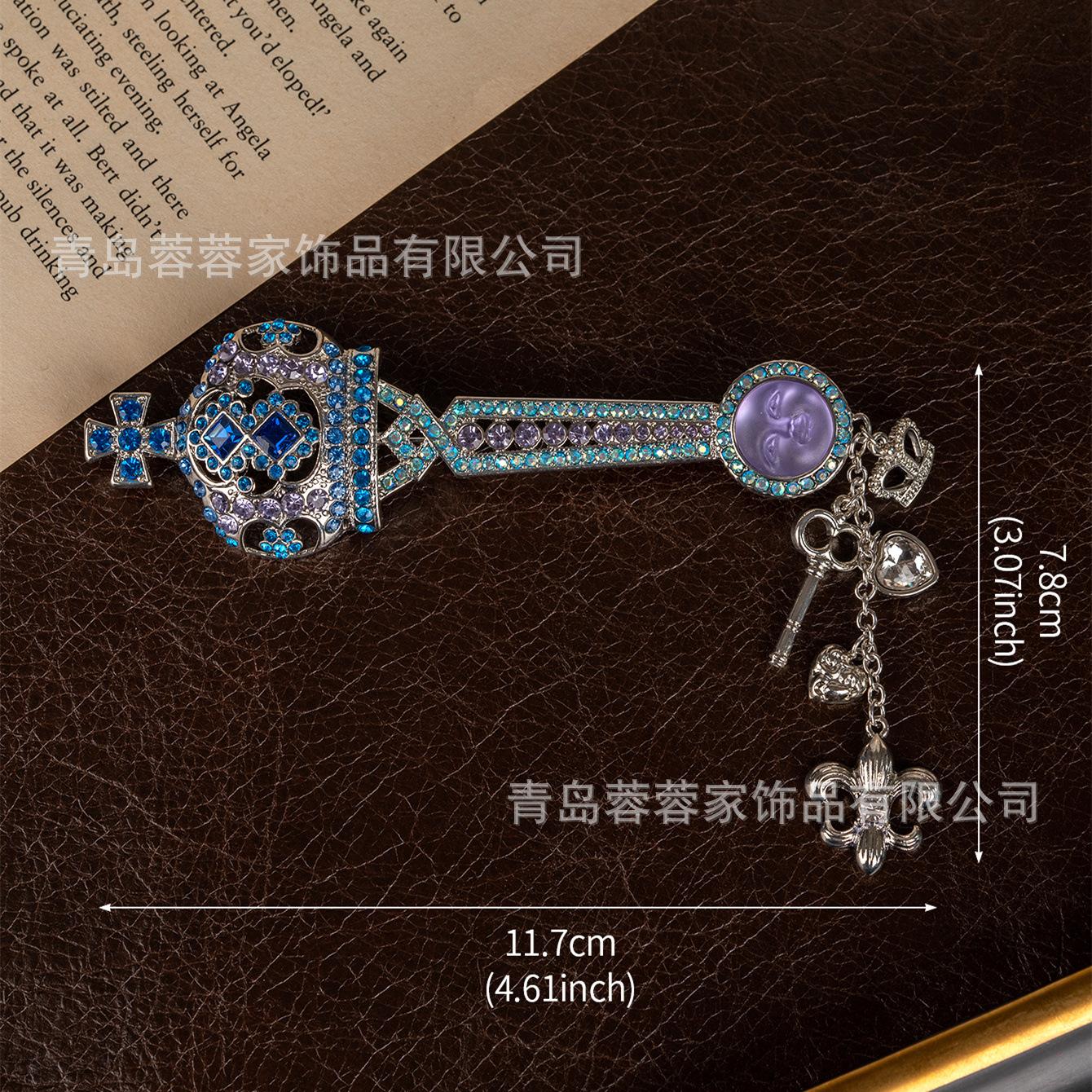 Ретро KF Синяя Корона Moen Лицо Брошь Аксессуар Персонализированный Модный Темперамент Нишевый