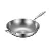 ZISIZ Hammered Stainless Steel Wok with Titanium Honeycomb