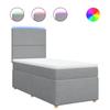 Maison Exclusive - Sommier à lattes de lit avec matelas gris clair 80x200 cm tissu