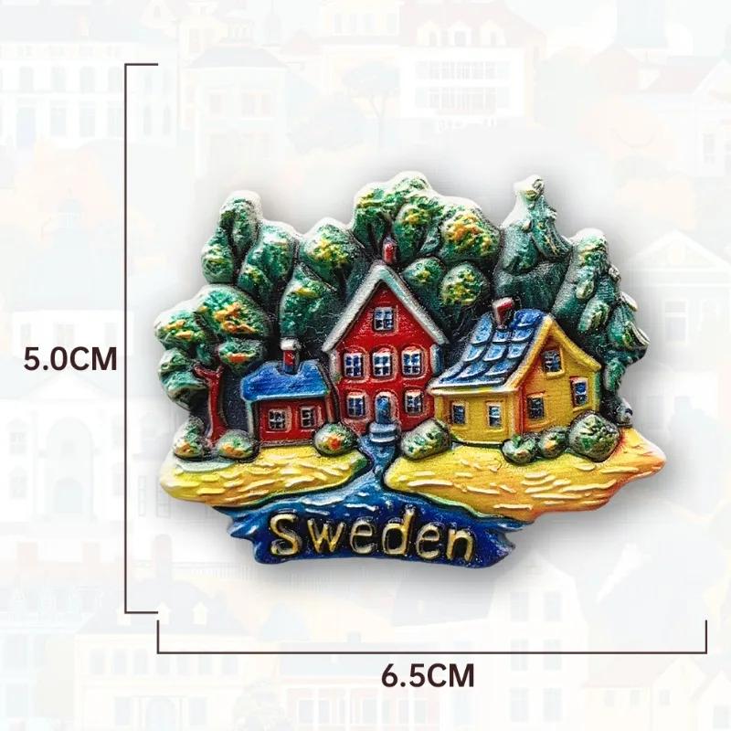 Sweden Fridge Stickers Fairy Tale Souvenirs Home Decoration Wedding Gifts Message Board magnetic Stickers