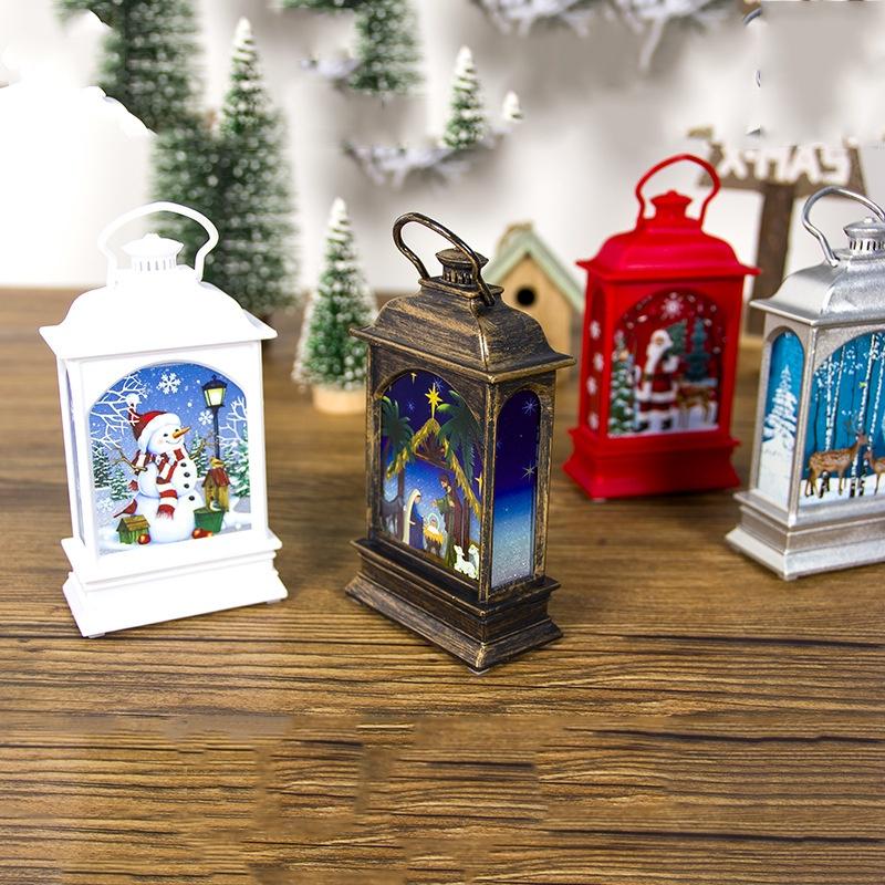 Christmas Decorations Painted Portable Christmas Lights Creative Christmas Small Lights Decorations