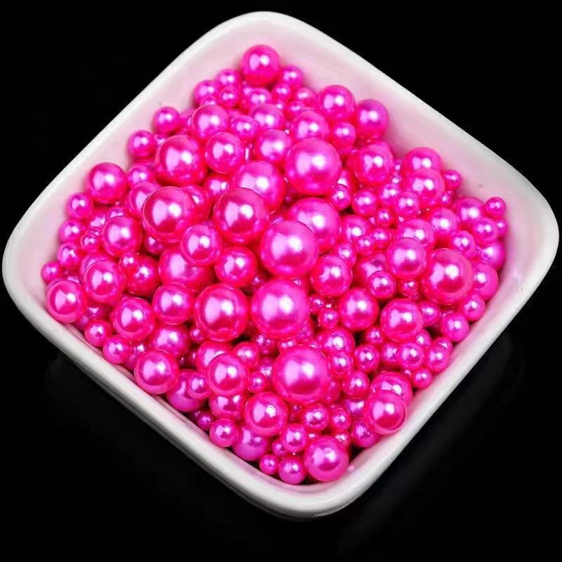 2Mm-30Mm Non-Porous Abs Imitation Pearl Water Grinding Plastic Round Bubble Beads, Shoes, Bags, Clothing Headgear, Bead Filling Accessories