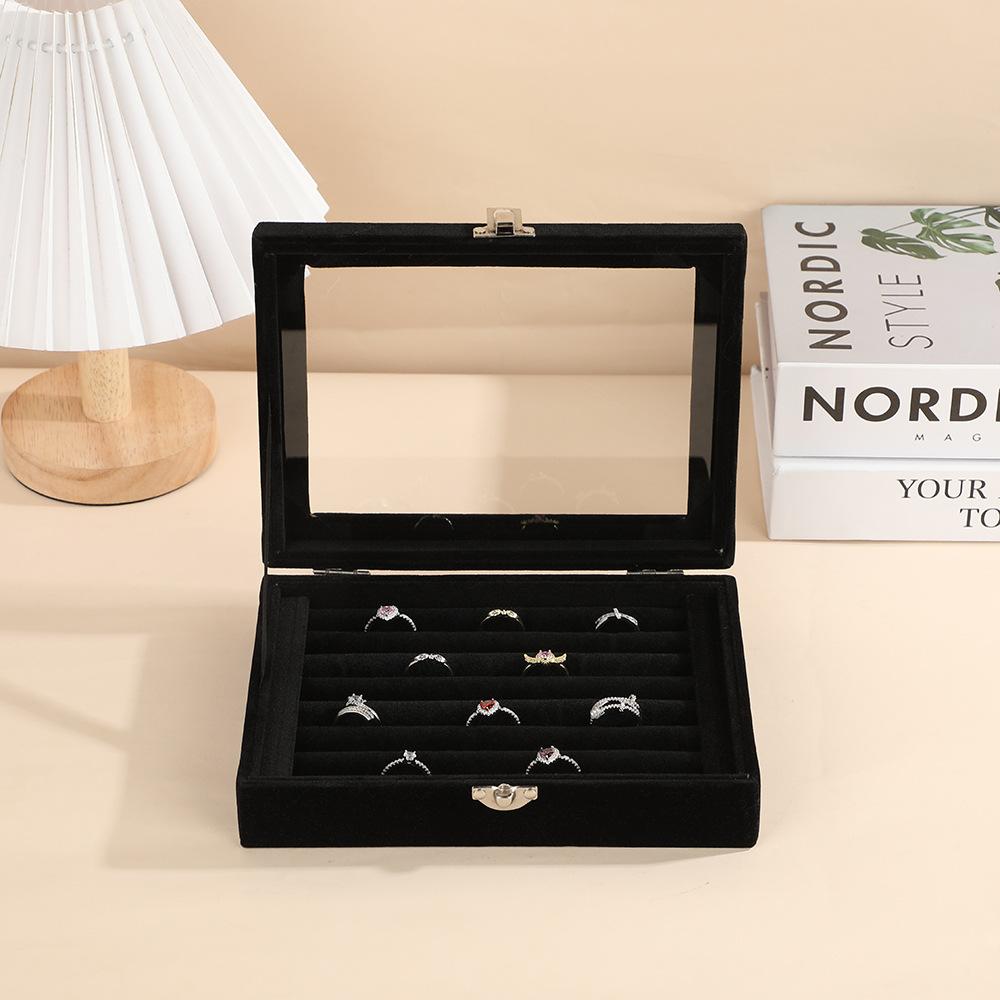 Stylish and Luxurious Jewelry Storage Box, Flannel Jewelry Storage Box for Rings, Earrings, Necklaces and Bracelet Storage Boxes