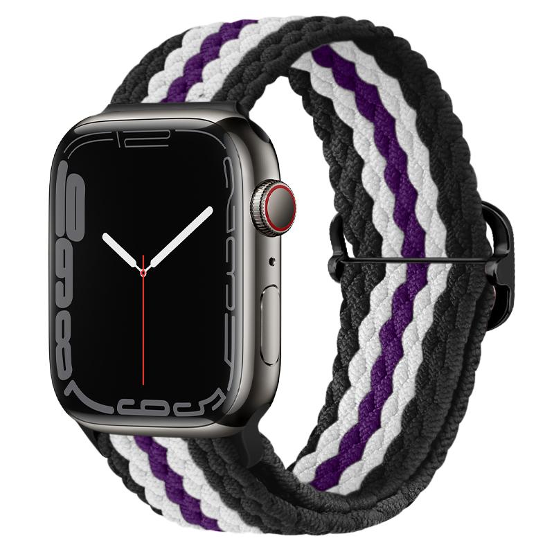 Braided Loop Strap for Apple Watch Band 44mm 40mm 49mm 45mm 41mm 46mm 42 38mm Nylon Bracelet iWatch Series Ultra 10 9 8 7 6 5 SE