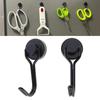 6 Pack Black Extra Strong Magnetic Hooks for Kitchen Gadgets Bedroom Lockers Office Fridges Hanging Decorative Lights