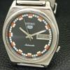 VINTAGE SEIKO 5 AUTOMATIC 7009A JAPAN MENS BLACK COLOR DIAL WATCH A500100-2 R151a-a500100
