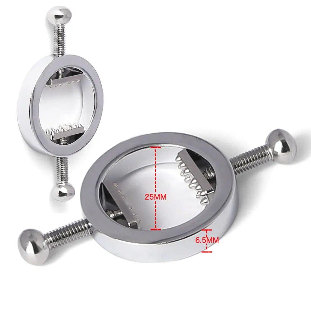 Sex toy Female Stainless Steel Adjustable play metal Nipple Clips Breast Fetish BDSM Sexy Shop Erotic Accessories