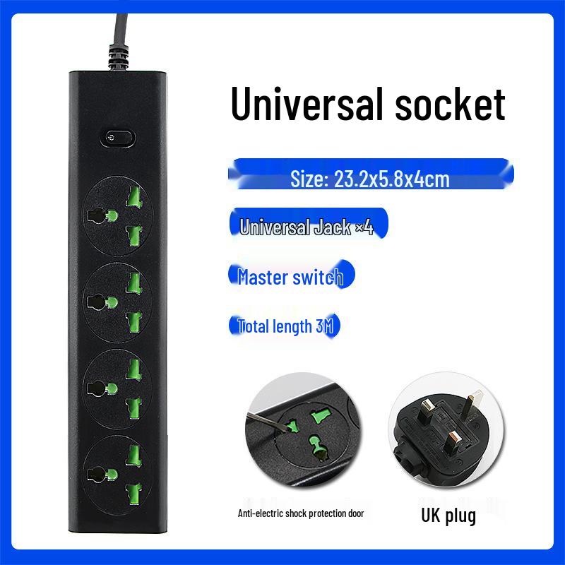 Universelle Europäische Steckdosenleiste mit USB, Britischer & Deutscher Standard, Intelligente Kleine Südafrikanische Steckdose