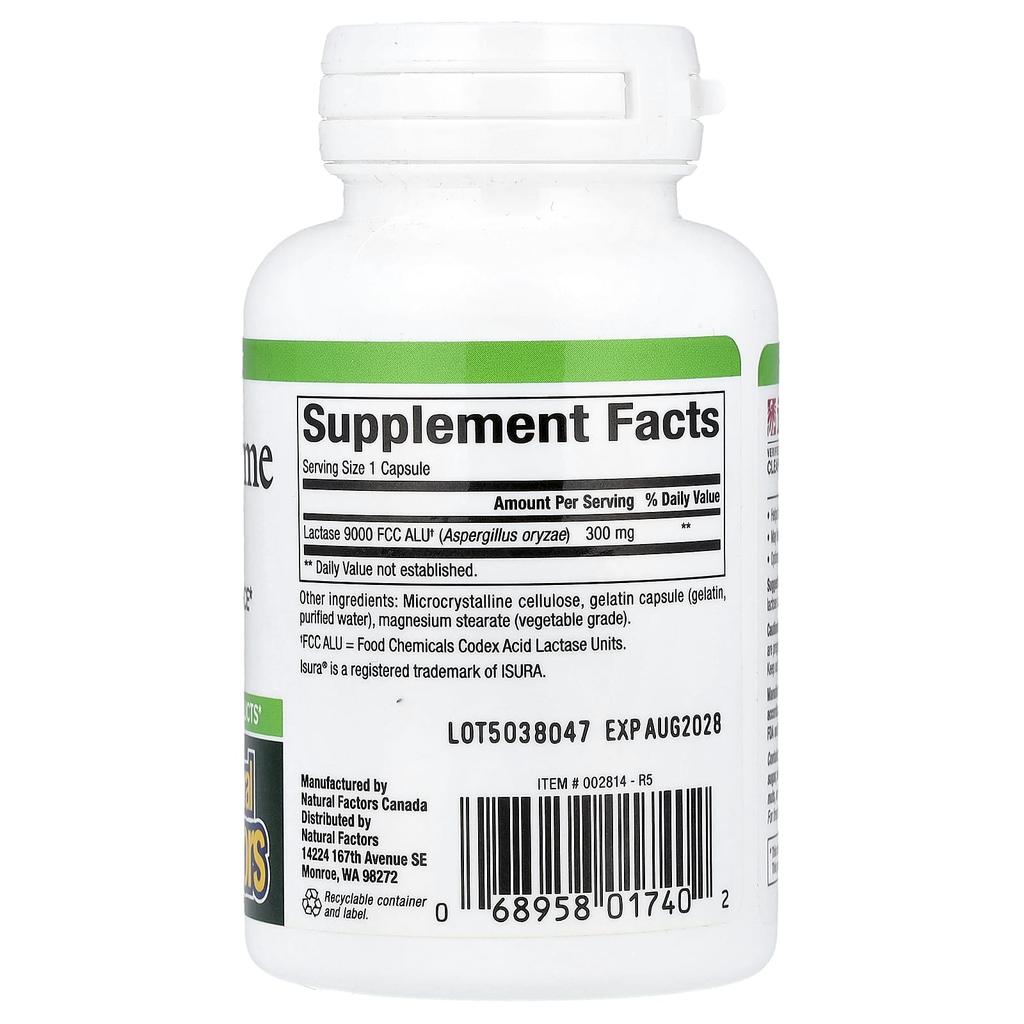 Lactase Enzyme, 300Mg, 60 Capsules