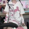 Y2k Harajuku Kawaii Tees Women Japanese Fashion Gothic Streetwear Cartoon Print Loose T-shirts Soft Girl Spring