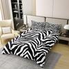 Zebra Striped Quilt Cover Black And White Geometric Bedding Duvet Cover Set Wild Animal Three-Piece Set