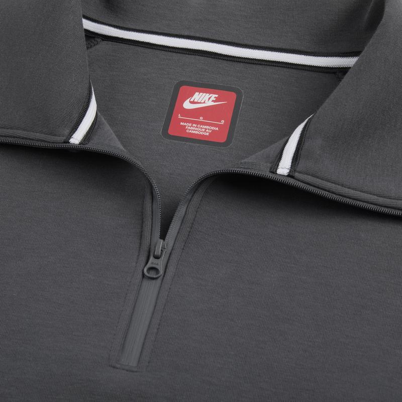 New Nike TECH Futura Sweatshirt Men's Coal Black/Coal Black FZ7569-060