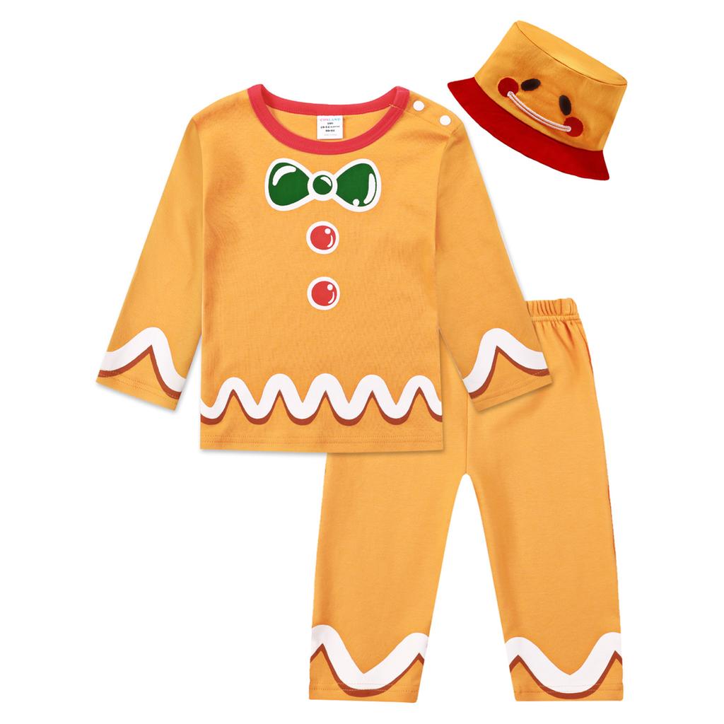 Baby Christmas Elf Costume Green Clothing Set Toddler Boys Girls Tops Pants Hat Xmas New Year Party Fancy Dress Clothes Outfits