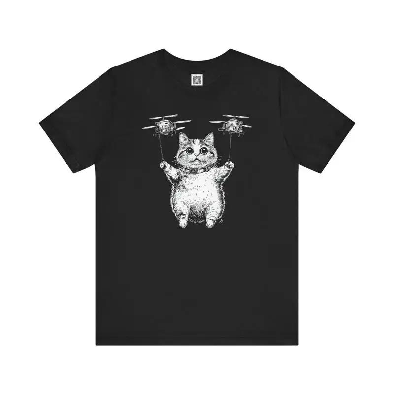 Funny Cat Drone T Shirt