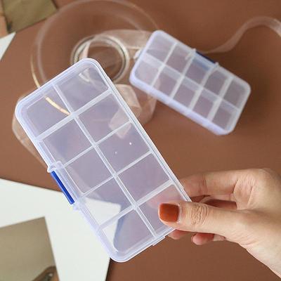 Boîte de Rangement Transparente Multi-Compartiments pour Bijoux et Médicaments