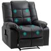 Massage Chair, Relax Chair, 8 Vibration Points, Reclining Function, Faux Leather, Black, 94x99x99cm