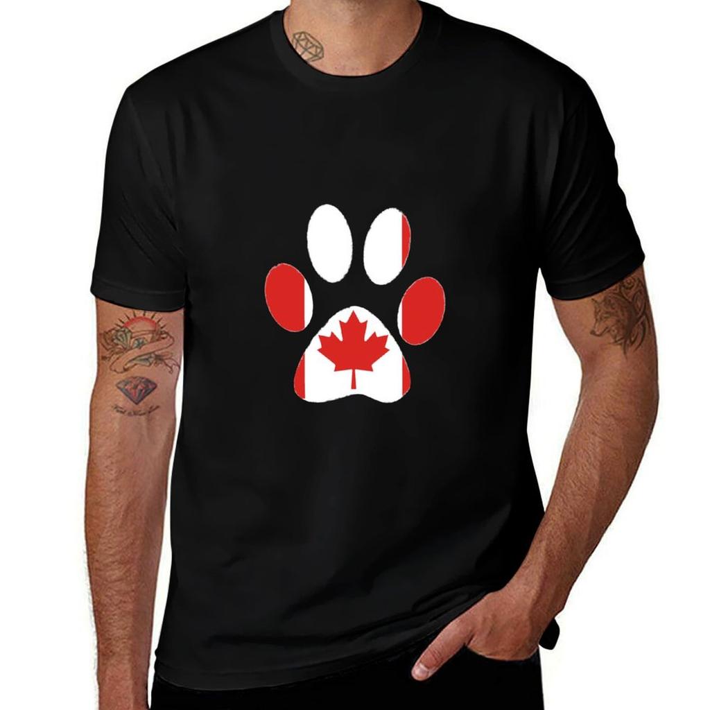 Canadian Cat Dog Paw Tshirt Casual Fashion Print Tee Top Tshirt
