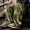 Spring And Autumn New Fashion Plaid Casual Pants Everyday Versatile Wide Leg Straight Pants Loose Casual Sports Pants Large Size