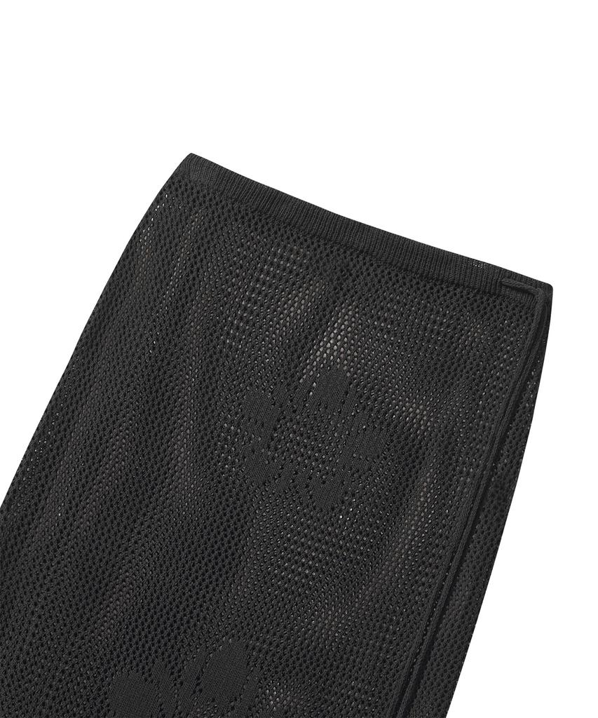 Ulkin Mugung Crochet Long Skirt_Black