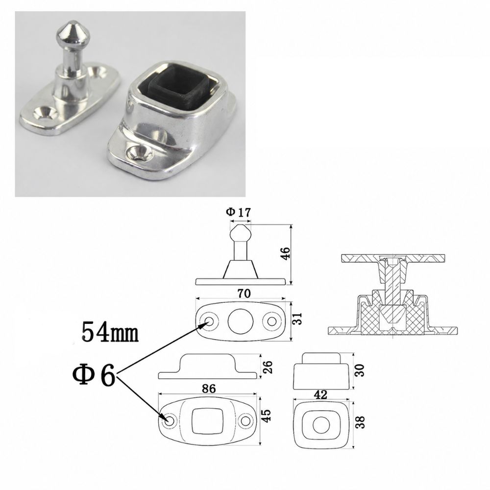 Ersatz-Wohnmobil-Türhalter Aluminiumlegierung Anhänger-Eingangstürriegel Wohnmobil-Türriegel Wohnmobil Wohnwagen