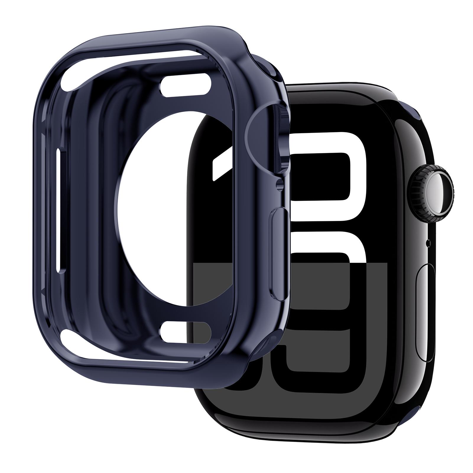

Hollow TPU Case For Apple Watch 11 10 46mm 42mm Accessories NO Screen Protector Soft Protective bumper Cover iWatch Series 46 mm 46mm Series 10 11 синій
