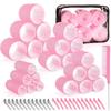 50Pcs 4 Sizes Rollers Self-Grip Hair Rollers Set Heatless DIY Heatless Hair Curlers Reusable Hair Partition Clip