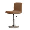 Fashion Short Back Jacquard Bar Chair Cover Elastic Stretch Seat Chair Cover Solid Color Slipcover Dust Cover Banquet Dining