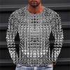 2024 Men'S Long Sleeve T-Shirts Harajuku 3d Print Graphic Men Oversized Clothing Fashion Street Tees Shirt Casual O Collar Tops