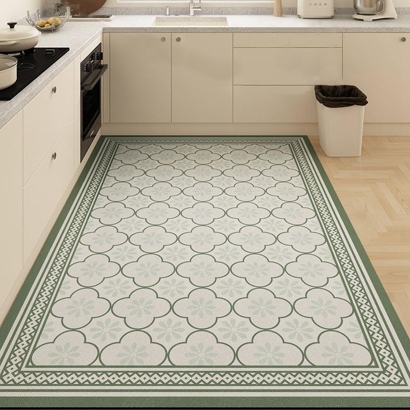 

Кухонный коврик для пола Водонепроницаемый Большой ковер ПВХ кожа Нескользящий Маслостойкий Коврики для ног Домашний декор Ковер Alfombra De Cocina 50x80cm