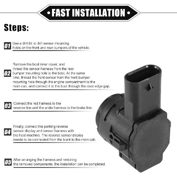 Reverse Parking Assist Sensor Compatible for BMW 330i 2019-2023, Rear Bumper Parking Assist Sensor