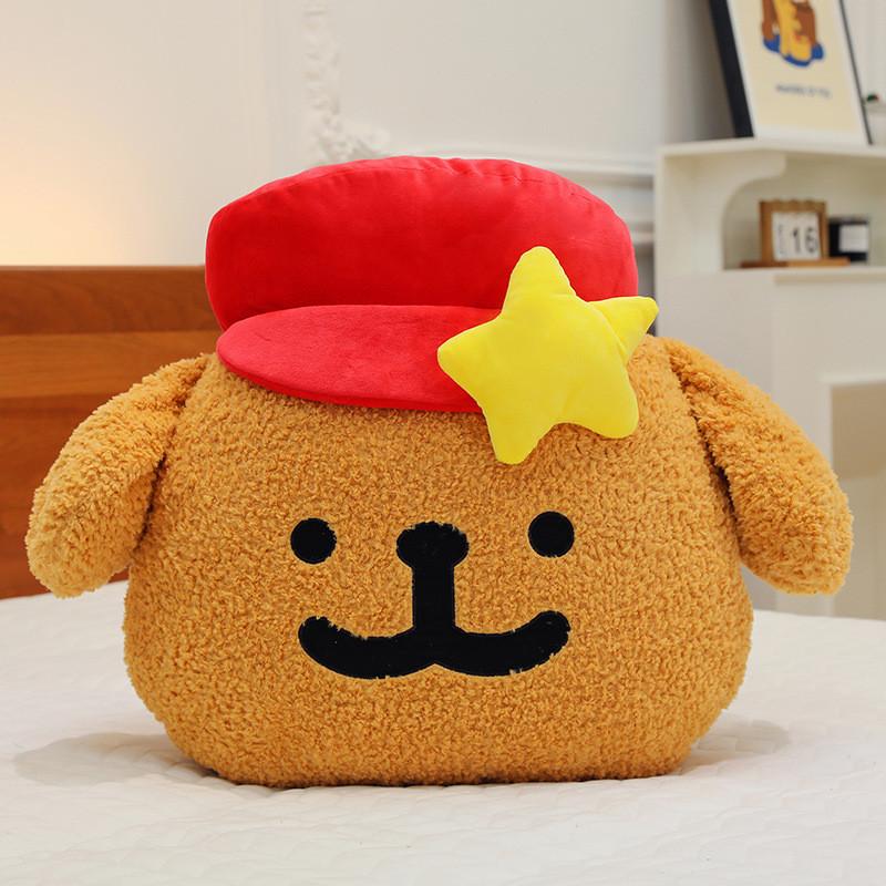 Maltese A Wearing Hat Plush Toy Cartoon Stuffed Dolls Room Decoration Kids Gifts