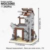 MOOXI Military WW2 Battlefield Ruin Damaged House Model MOC Bricks DIY Assembled Building Blocks Toys For Childrens Adults Gifts