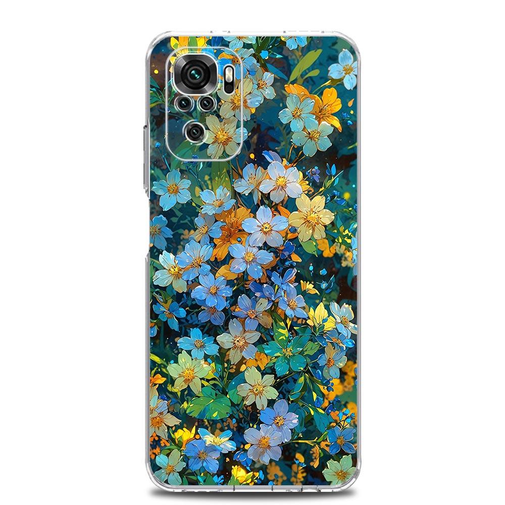 Oil Painting Of Flowers Soft Phone Case For Xiaomi Redmi Note 15 14 13 12 4G 10 11 Pro Plus 5G 14C 13C 12C 10C 9A Cover